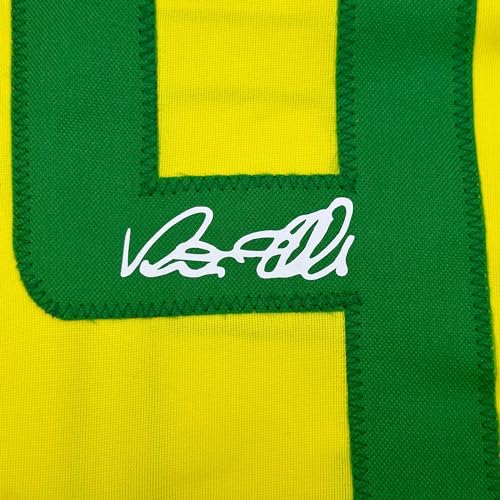 Facsimile Autographed Ronaldo Nazario Brazil Yellow World Cup Reprint Laser Auto Soccer Jersey Size Men's XL