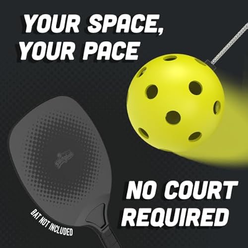 Swingball Solo Pickleball Trainer Set – Wall Mount Rebounder with Real Ball Tether – Indoor/Outdoor Practice Partner for All Skill Levels – Perfect Solo Training Aid - No Paddle Included, Ages 6+