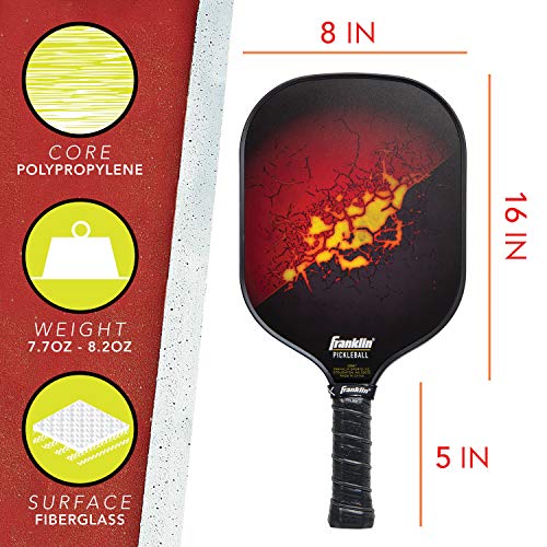 Franklin Sports (2 Paddle and (4) X-40 Outdoor Pickleball Set - Polypropylene Core - Fiberglass Surface