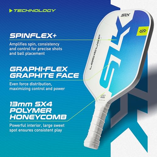 Selkirk Sport SLK Latitude 2.0 13mm Pickleball Paddle | Graphite Face with SpinFlex Surface & SX4 Polymer Core | Lightweight Pickleball Paddles for Men & Women | Control, Spin & Power | Oasis