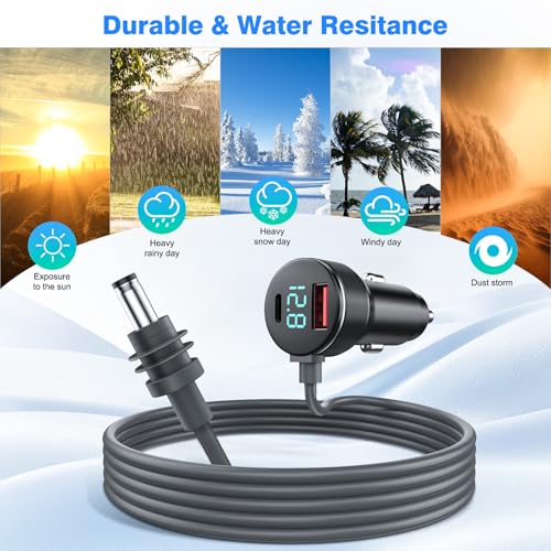 3-in-1 Starlink Mini Cable 10ft/3m, High Speed Charging USB C/USB A Ports, 12-48V Starlink mini car Charger to DC Cable Waterproof Accessorys