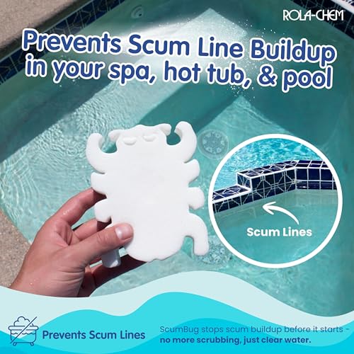 2 Pack Scumbug Hot Tub Scum Absorber – The Original, Highest Rated Scum Absorber Ever – Pool Sponge Oil Absorber for Hot Tub, Spa & Pool – Hot Tub Cleaning Tools That Soak Up Oil & Grime