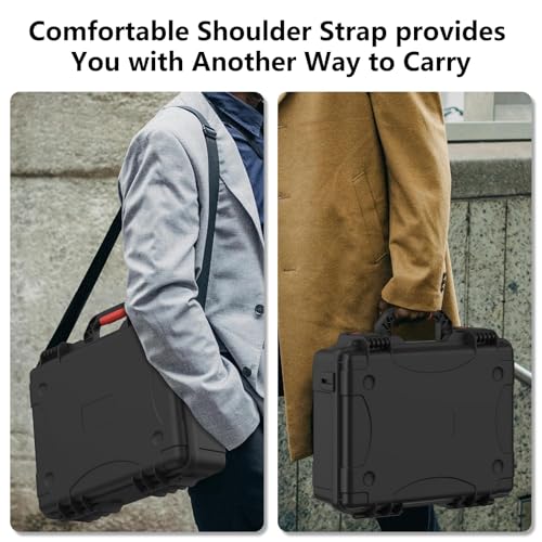 MEKEET Starlink Mini Case, IP67 Waterproof Hard case Fits Star Link Mini Dish, Portable Shoulder Dual Carry Options with Precision Cut Foam For Starlink Accessories,Ideal for Travel and Camping