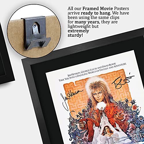 HWC Trading Labyrinth David Bowie 16 x 12 inch Framed Gifts Printed Poster Signed Autograph Picture for Movie Memorabilia Fans - 16" x 12" Framed