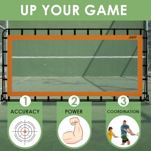 MR Multi-Sport Rebounder 12'x6', Adjustable Tilt Net, Bounce Back Net for Tennis, Pickleball, Lacrosse, Hockey, Softball, Baseball
