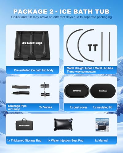 AS ColdPlunge Ice Bath Chiller & Cold Plunge Tub Kit, 1/3HP Cold Plunge Chiller with External Pump & Filter, XXL 148Gal Upgraded Ice Pod, Cold Plunge Tub with Water Chiller for Cold Therapy Recovery