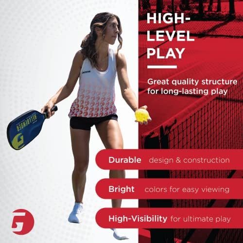 Gamma Sports Photon Indoor Pickleball Balls, USAPA Approved, Pickleball Accessories, Pack of 03