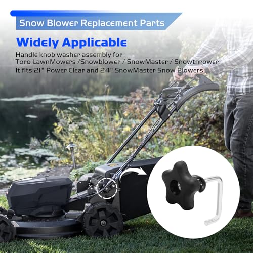 114-3779 & 136-7130,107-3844 Snow Blower Handle Knob and Lock Bolt Screw Kit Compatible with Toro Lawn Mowers/Snow Blowers, for 21" Power Clear and 24" SnowMaster Snow Blowers