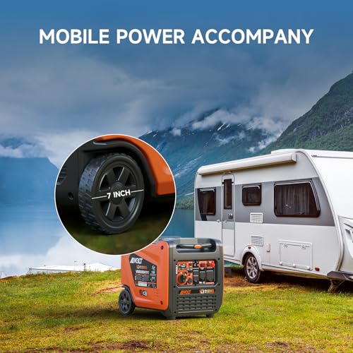 AIVOLT 8000W Dual Fuel Super Quiet Inverter Generator with Electric Start - Gas Propane Powered Portable Generator Upgraded Version for Home Backup, RV, Camping & Travel - 50 State Approved