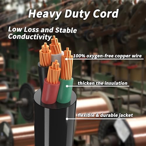 PlugSaf 50 Amp Generator Cord, 15FT 50 Amp RV Extension Cord with Twist Lock, Generator Cable 50A 4 Prong Blue, NEMA 14-50P/SS2-50R Heavy Duty STW Wire for RV Camper & House
