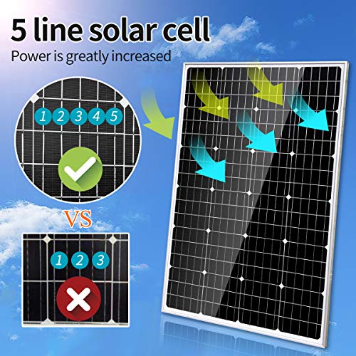 1120W 24V Solar Wind Power Kit Home Off-Grid System for Charging Battery：2X 100AH Lithium Battery + 400W Wind Turbine Generator + 6X 120W Mono Solar Panel+ Charge Controller + 3000W Inverter