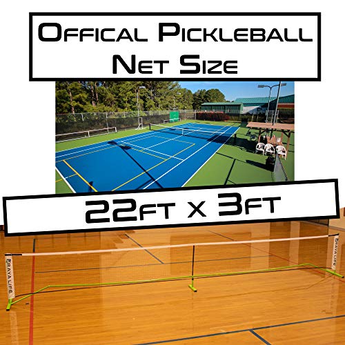 RayaLife Portable Pickleball Net & Badminton Net 2 in 1-22ft Width Standard Net Size- Indoor & Outdoor Multi-Sport Net – Weatherproof, Durable, Easy Assembly