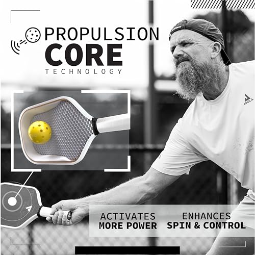 JOOLA Perseus MOD TA 15 Pro Player Edition Pickleball Paddle - Gen 3 Propulsion Honeycomb Core & Charged Carbon Surface Technology - Carbon Fiber Pickleball Paddle - More Power & Spin