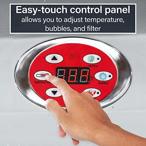 ALEKO Inflatable Hot Tub Spa | Personal High Powered Jetted Bubble | 265 Gallon | Black | HTISQ6GYBK