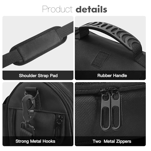 OCXLLEATLY Portable Power Station Carry Case Compatible with Anker PowerHouse 521-256Wh | 200W, Soft Storage Bag for Solar Generator, Charging Cable and Accessories