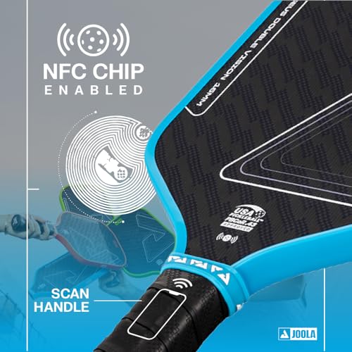 JOOLA Perseus Double Vision 16mm Pickleball Paddle - Signature Paddle Shape - Aramid Surface for Softer Responsive Touch - SK Film for Reduced Vibration - USAP Approved - NFC Chip Enabled