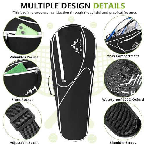 Himal 3 Racquet Tennis Bag With Protective Pad, tennis racket bag for Men Women, Sports enthusiasts of All Ages