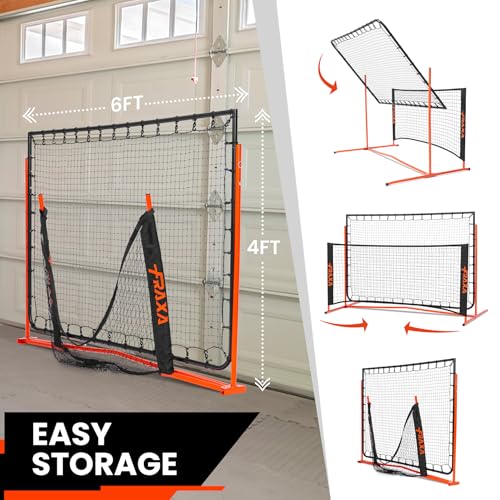 Fraxa Pickleball Rebounder Training Equipment - Pickleball Net for Solo Practice Drives Dinks Volley Accuracy - Portable for Outdoor Driveway Backyard Indoor Garage
