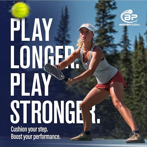 Banger CourtLoc Pickleball Insoles for Women – Low-Profile Arch Support Shoe Inserts, Lateral Stability & Plantar Fasciitis Relief Support – Trim-to-Fit, Moisture-Wicking Court Sport Insole (Women's)