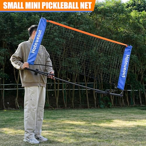Hotnueout 5FT Small Mini Pickleball Net - Quick Setup Indoor/Outdoor Portable Practice Net, Net Small Equipment Training Net
