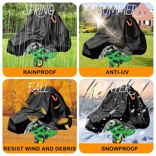Zero-Turn Lawn Mower Covers,Waterproof Outdoor Riding Mower Cover,Fits up to 60" Decks Rider Lawnmower,Heavy Duty Anti-UV 600D Polyester Tractor Cover, Buckle Strap,79"Lx47"Wx55"H