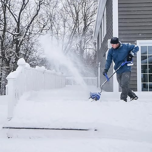 Snow Joe 24V Cordless Electric Shovel Kit w/ 5Ah Battery & Charger, 13″ Clearing Width, 400W Motor – Portable, Lightweight, Heavy-Duty Ice Removal for Deck, Patio, Driveway & Sidewalk, 24V-SS13-XR