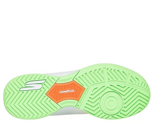 Skechers Men's Viper Court - Reload Hands Free Slip-Ins Sneaker, White/Orange, 10 M US