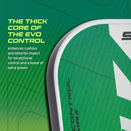 Selkirk Sport SLK Evo Control MAX 2025 Pickleball Paddle | T700 CarbonFusion Carbon Fiber Pickleball Paddles with SpinFlex+ Surface and Rev-Control Polymer Core | Citron