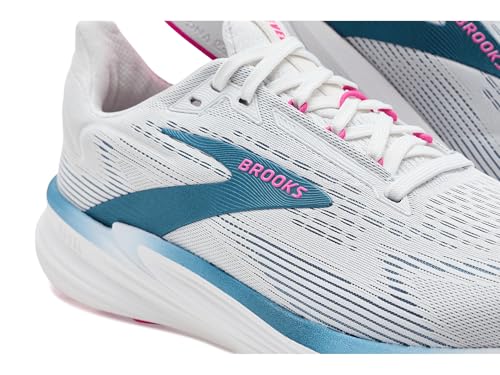 Brooks Women’s Revel 8 Neutral Running & Walking Shoe - White/Moonlight/Pink - 7 Medium