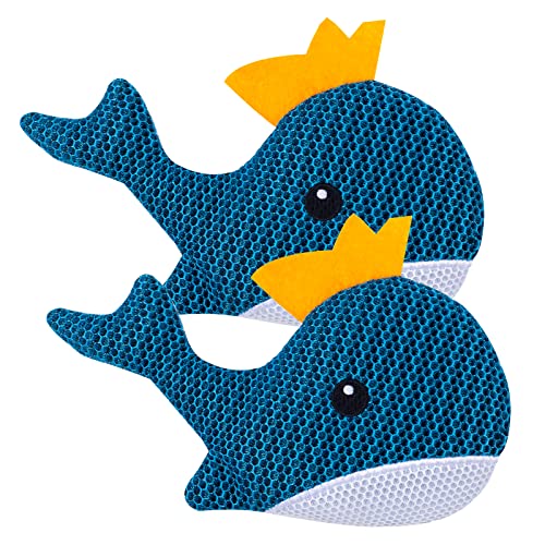 Hot Tub Scum Absorber Whale - 2 Pack Oil Absorbing Hot Tub Floating Sponge Cleaner Absorber, Keeps Water Clear, Reusable Pool Scum Absorber Hot Tub Spa Accessories