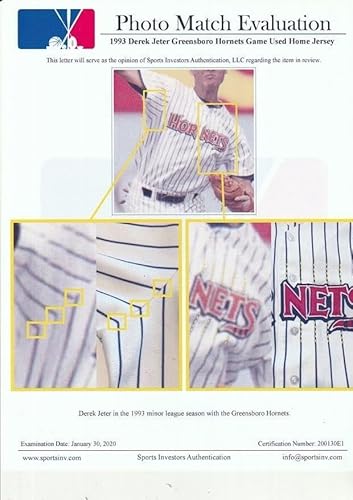 Earliest Derek Jeter Game Used Yankees Jersey Photo Matched To Two Rookie Cards - Autographed MLB Jerseys