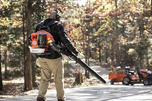 Husqvarna 360BT Gas Leaf Blower, 65.6-cc 3.81-HP 2-Cycle Backpack Leaf Blower with 890-CFM, 232-MPH, 30-N Powerful Clearing Performance and Load-Reducing Harness, Gifts for Men