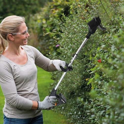 ALSO GO 21V Electric Weed Eater with Wheels,Cordless Battery Weed Wacker with Charger, 3 in 1 Brush Cutter/String Trimmer/Grass Trimmer/Lawn Mower,Edger for Garden and Yard Lawn,2 Batteries Include