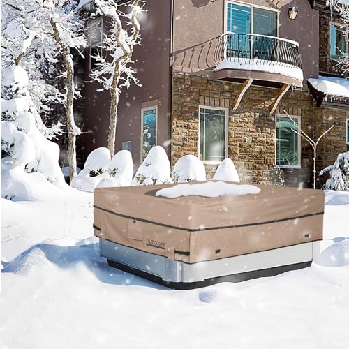 ULTCOVER Waterproof 600D Polyester Square Hot Tub Cover Outdoor SPA Covers 85 x 85 inch