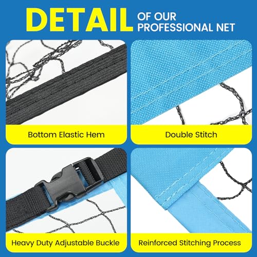 Olybeaka Pickleball Replacement Net 22ft x 3ft for Indoor or Outdoor Fits for Most Free-Standing Pickle Ball Frame, Pickleball Net Only