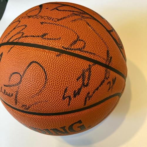 Michael Jordan 1997-98 Chicago Bulls Team Signed Basketball "The Last Dance" JSA - Autographed Basketballs