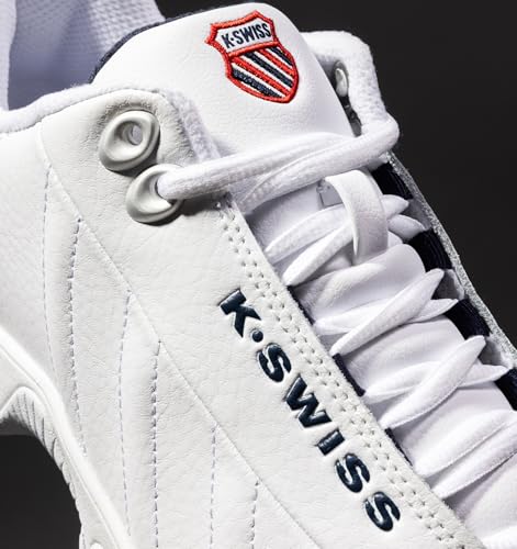 K-Swiss Men's ST329 CMF Sneaker, White/Navy/Red, 10.5 XW