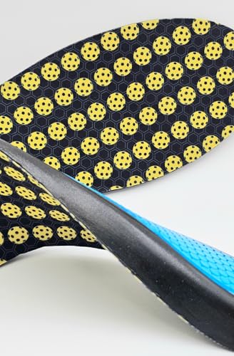 Banger CourtLoc Pickleball Insoles for Men – Low-Profile Arch Support Shoe Inserts, Lateral Stability & Plantar Fasciitis Relief Support – Trim-to-Fit, Moisture-Wicking Court Sport Insole (Men's)