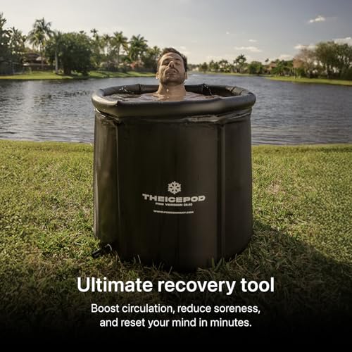 The Pod Company Ice Pod Pro Cold Plunge – 110-Gallon Inflatable Ice Tub for Cold Water Therapy – Pro-Grade Insulated Cold Plunge Tub Compatible with Water Chillers