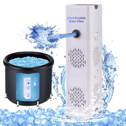 GFYYBKJ Cold Plunge Filter, 500 GPH Cold Pod Ice Bath Tub Filter, Ice Bath & Cold Plunge Accessories, Reusable Ice Bath Tub Filter, Ice Bath Water Cleaner