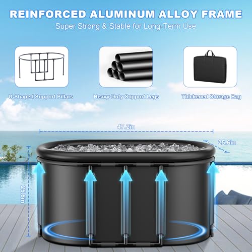 Ice Bath Chiller & Cold Plunge Tub Kit, 1/3HP Cold Plunge Chiller with Built-in Pump & Filter, 148Gal Insulated Ice Bath Tub for Cold Therapy, Recovery, Muscle Relaxation & Wellness at Home