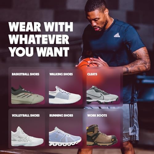 MOVE Game Day Pro- Ultimate Performance Sports Insoles for Basketball, Volleyball, Football, Tennis, Athletics, Baseball, Running, and Active Lifestyle. Extra Shock Absorption (M 9-9.5/WM 10.5-11)