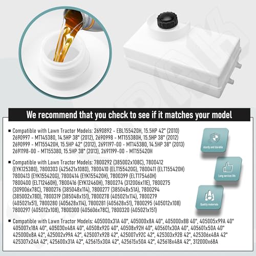 7601092MA 1.4 GAL Fuel Gas Tank w/Cap for BS/Mur-ray Lawn Mower 94073 94073MA 7601092 690294MA 690280