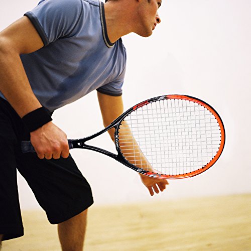 KEVENZ Tennis Racket for Adults,Carbon Fiber Tennis Racquet with Carring Bag,Light Weight and Shock Resistant, Orange