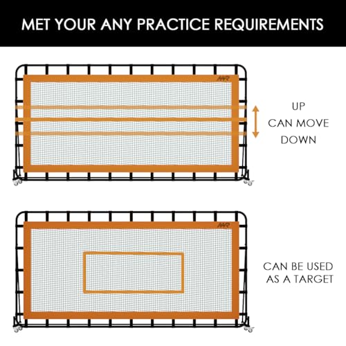 MR Multi-Sport Rebounder 12'x6', Adjustable Tilt Net, Bounce Back Net for Tennis, Pickleball, Lacrosse, Hockey, Softball, Baseball