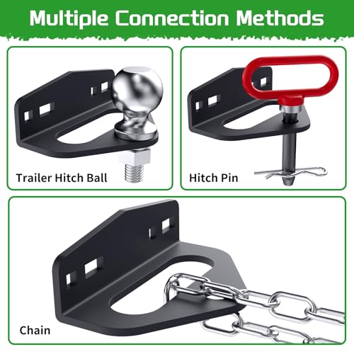 Zero Turn Mower Trailer Tow Hitch, Heavy Duty Steel Lawn Trailer Mount, Compatible with Many Models Lawn Mower, Tractor, Golf Cart, ATV Etc