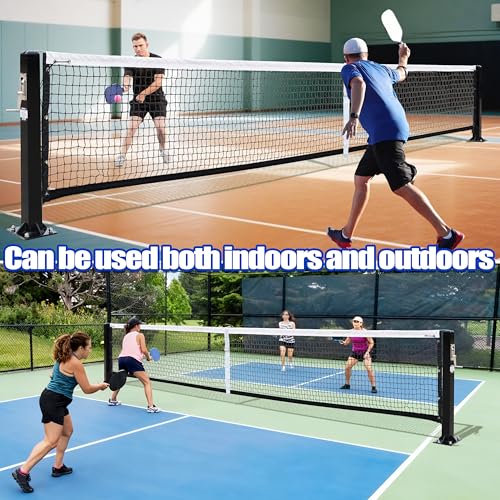 defulion-Premium Permanent Pickleball Net Posts - Heavy-Duty Aluminum Poles with Effortless Flange Installation, Say Goodbye to Wobbly Portable Nets