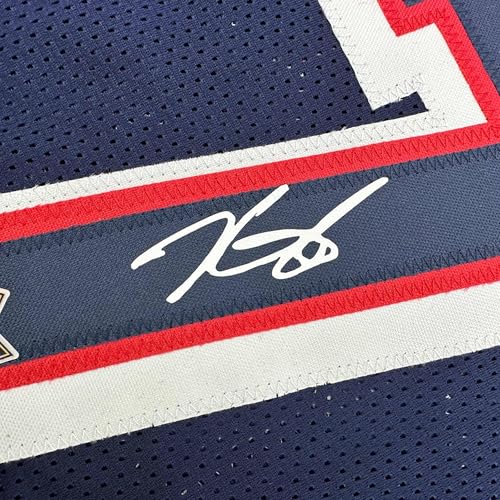 Facsimile Autographed Kevin Durant 2024 United States Team USA Blue Reprint Laser Auto Basketball Jersey Size Men's XL