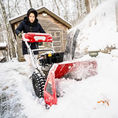 A-iPower 24 Inch Two-Stage Gas Snow Blower, Self-Propelled Snow Clearing Power, 212cc Engine with Electric Start, 190°Chute Rotation, LED Light