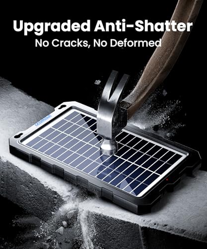 POWOXI Upgraded 7.5W-Solar-Battery-Trickle-Charger-Maintainer-12V Portable Waterproof Solar Panel Trickle Charging Kit for Car, Automotive, Motorcycle, Boat, Marine, RV,Trailer, Snowmobile, etc.